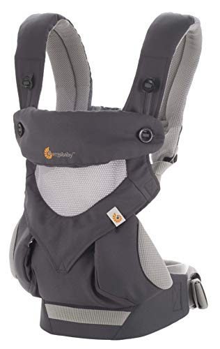 ERGObaby Babytrage bis 20kg, 360 Star Dust 4 Positionen Baby Tragesystem, Kindertrage Rückentrage Bauchtrage