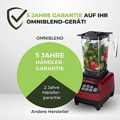 OmniBlend BPA freiem 6 Klingen System Edelstahl Standmixer