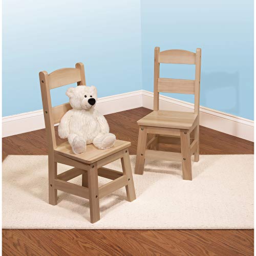 Melissa &amp; Doug, Stühle aus Massivholz, 2er Satz   Helle Möbel für das Spielzimmer