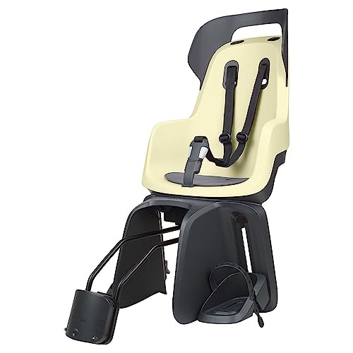 BOBIKE 8012700001   Fahrradkindervordersitz GO Maxi mit Liegesystem für Fahrräder mit 26” bis 29” Rädern geeignet für Kinder mit Rahmenverankerung in Farbe Zitronensorbet