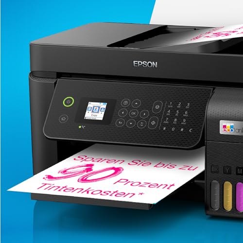 Epson EcoTank ET 4800 A4 Multifunktions Wi Fi Tintentankdrucker, mit einem im Lieferumfang enthaltenen Vorrat an Tinten bis zu 3 Jahren