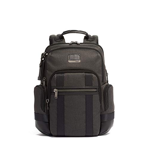 TUMI   Alpha Bravo Nathan Laptop Rucksack aus Leder   15 Zoll Computertasche für Damen und Herren, graphit, Einheitsgröße, Alpha Bravo Rucksack Nathan