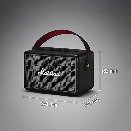 Marshall Kilburn II Bluetooth Tragbarer Lautsprecher, Kabelloser, Wasserabweisend   Schwarz, EU
