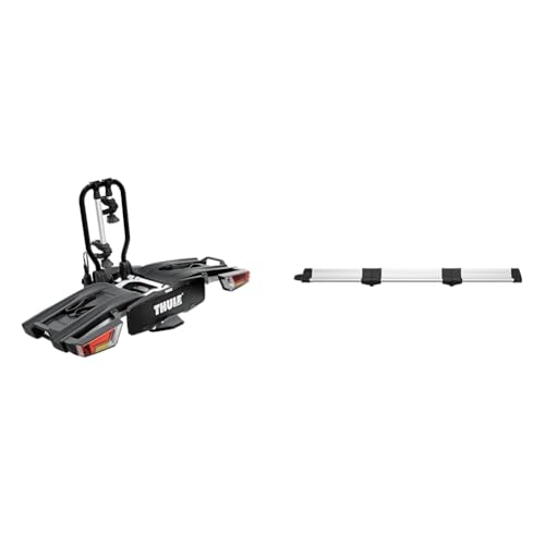 Thule 933100 Fahrradträger EasyFold XT, 2 Bikes, 13 pin &amp; 933401 EasyFold XT Foldable Load Ramp