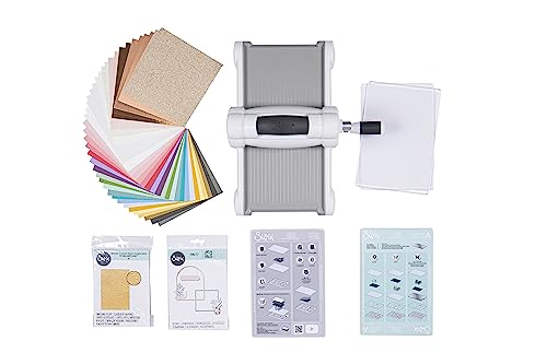 Sizzix Big Shot Starter Set für manuelles Stanzen und Prägen (6 Zoll) | Kartenherstellung, Papierbasteln, Scrapbooking, Schablonieren und mehr, Weiß/Grau, Einheitsgröße