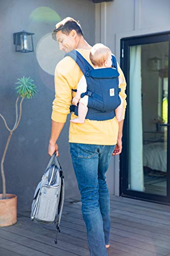 Ergobaby Babytrage für Neugeborene ab Geburt, Baby Tragesystem Adapt, Babytragetasche Bauchtrage Rückentrage