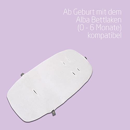 Maxi Cosi Alba All in 1 Stubenwagen, Einfacher Wechsel Zwischen Baby Stubenwagen, Baby Wiege und Hochstuhl, 0 Monate 3 Jahre (15 kg), Kompatibel mit Maxi Cosi Alba Meal kit, Beyond Graphite