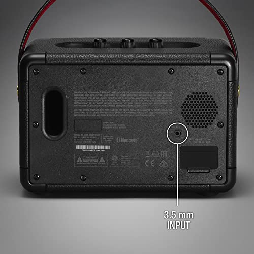 Marshall Kilburn II Bluetooth Tragbarer Lautsprecher, Kabelloser, Wasserabweisend   Schwarz, EU
