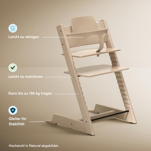 Stokke Tripp Trapp Hochstuhl (Storm Grey) mit Stokke Tray (Storm Grey)   ein verstellbares, ergonomisches und leicht zu reinigendes Babyset für Kinder im Alter von 6 36 Monaten