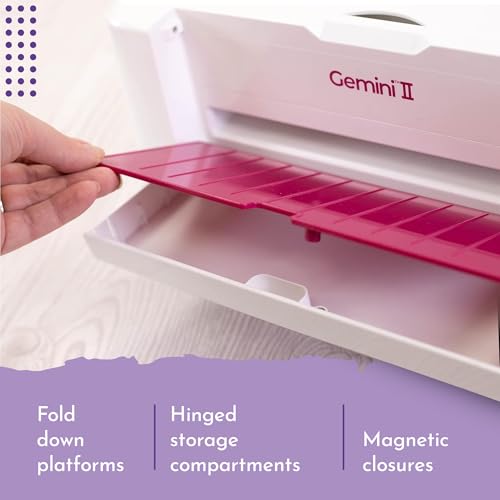 Gemini II Electric Die Cutting &amp; Embossing Machine with Pause and Rewind   9" x 12.5" Cutting Platform [GEMII M GLO]…, White