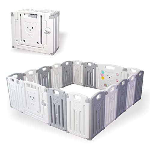 Gupamiga Laufstall Baby Laufgitter Baby 195 x 190 Sicherheits Aktivitätszentrum 18 Paneele PLP WL007 18
