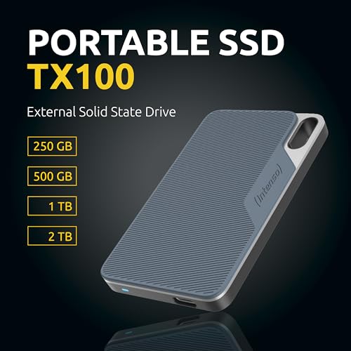 Intenso Externe SSD TX100, 2 TB Portable Solid State Drive, Super Speed USB 3.2 Gen 1x1, bis zu 500 MB/s:  Computer &amp; Zubehör