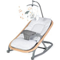 Orzbow Faltbar Babywippe,Leichtgewicht Baby Schaukel mit Abnehmbarem Kissen,Winkel Verstellbar,Rückenstütze,0 9 Monate,Max 9.5kg,Klassisch Grau