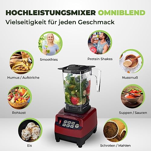 OmniBlend BPA freiem 6 Klingen System Edelstahl Standmixer