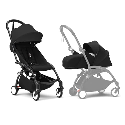Stokke YOYO Black Frame with YOYO 6  Color Pack (Black) and Newborn Pack (Black)