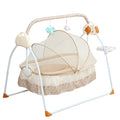 Elektrische Babywiege, Automatische Babybett Baby Wippe mit Bluetooth Musik Funktion, Babywippe Elektrisch für Babys Zwischen 0 und 24 Monaten