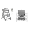 Hauck Kinder Hochstuhl Alpha    Mitwachsender Holz Babystuhl (FSC zertifiziert) &amp; Alpha Cosy Comfort Sitzverkleinerer ab 6 Monate