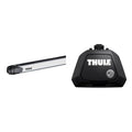 Thule SlideBar 891 Lastenträger &amp; Raised Rail Evo Fußsatz für Fahrzeuge mit offener Reling, 710410, Black (schwarz), Einheitsgröße