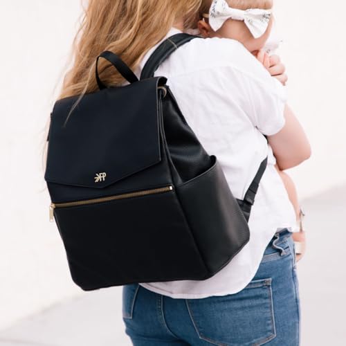 Freshly Picked Classic Baby Diaper Bag Backpack, Wipeable Vegan Leather Diaper Bag With Changing Pad, Convertible Diaper Bags