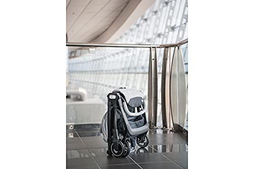 Chicco We Kinderwagen, faltbar, ultraleicht, von 0 Monaten bis 22 kg, neigbarer Reisebuggy, mit Schlafposition, gepolsterte Schultergurte, kompakt, Hülle und Regenschutz   Grau   Cool Grey