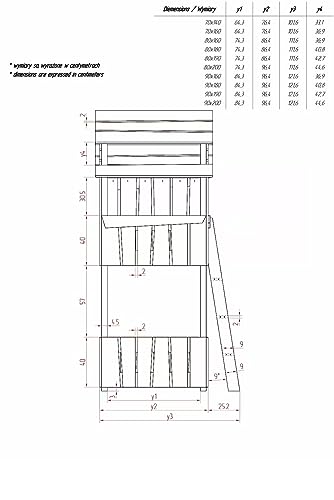 KidooCrafts Handgefertigtes Holzbett für Kleinkinder 90x180cm – Baumhaus Etagenbett für Kleinkinder – Cottage Bett – Etagenhütte – Spielhaus Hochbett   Einzigartiges Hausdesign