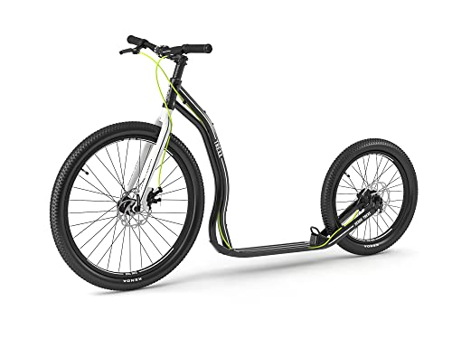 Yedoo Trexx Disc Tretroller   bis 150 kg, mit Luftreifen 26/20   Offroad Scooter für Erwachsene, Dogscooter aus Aluminiumlegierung mit Scheibenbremsen und verstellbarem Lenker, Gewicht 9,1 kg