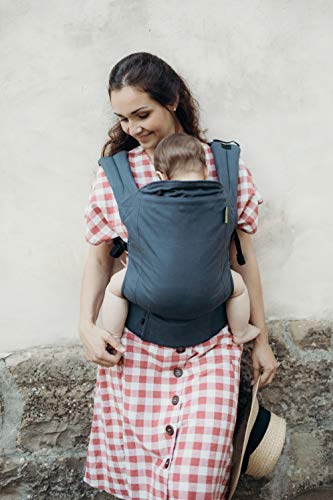 Boba Babytrage Classic Carrier   Babytragetasche im Rucksack Stil – Tragen Sie Ihr Kind auf dem Bauch wie auch auf dem Rücken, für Babies ab 3kg bis zu Kleinkindern bis 20kg (Organic Midnight)