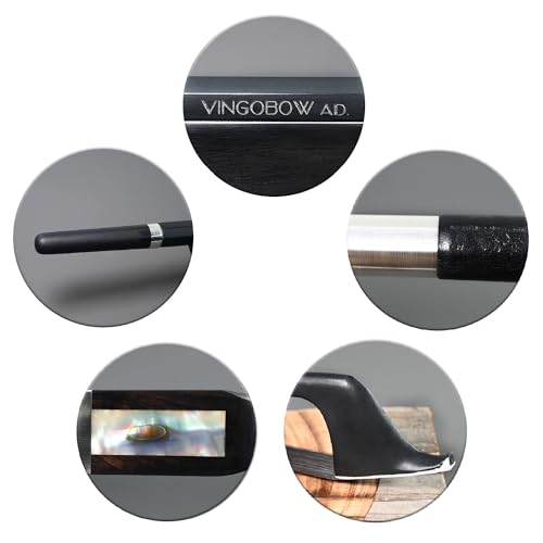 vingobow voller Größe Deutsche Karbonfaser aufrecht Kontrabass Schleife natur schwarz Mongolei Rosshaar New Art Nr. 100bgb