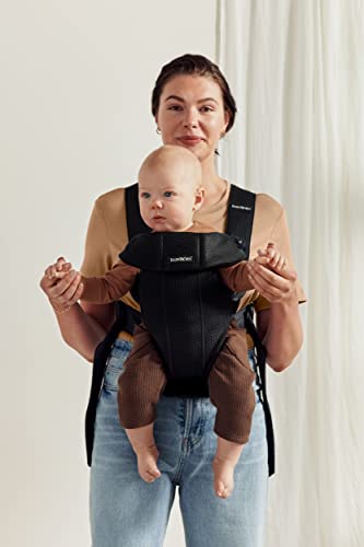 BabyBjörn Babytrage Mini, 3D Netzstoff, Schwarz