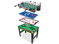 Teorema Giocattoli   4 in 1 Spieltisch aus Holz, Tischfußball, Tischtennis, Air Hockey, Billard, Maße 96 x 86 x 68, 67359