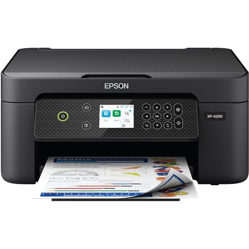 Epson Expression Home XP 4200 Wireless All in One Farbdrucker mit Scannen, Kopieren, automatischem 2 seitigem Druck, randlose Fotos und 2,4 Zoll Farbdisplay, Schwarz