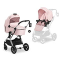 hauck 2 in 1 Kinderwagenset Vision X Set ab Geburt bis 22 kg mit Babywanne, wendbaren Sportsitz mit Beindecke und Liegefunktion, UPF 50 , Gummiräder, Getränkehalter, Zusammenklappbar (Melange Rose)