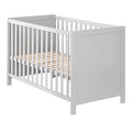 roba 2 in 1 Babybett 60 x 120 cm   Gitterbett &amp; Beistellbett 6 fach Höhenverstellbar   5 Schlupfsprossen   Holz grau / taupe