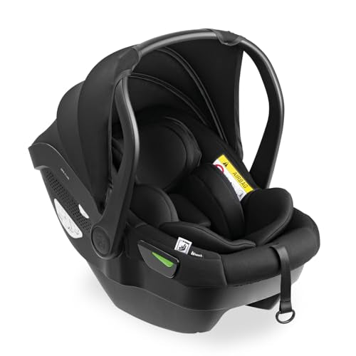 hauck Babyschale Drive N Care inkl. Sitzverkleinerer &amp; Sitzkeil, Gurt und Kopfstüzte Höhenverstellbar, ab Geburt für Babys 40 87 cm (Isofix Base nicht enthalten) (Black)