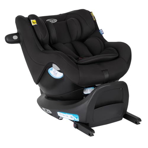 Graco SnugGo™ i Size R129, 360° drehbarer Reboarder für die Basisstation SnugTurn™ i Size R129 (separat erhältlich), Autositz bis ca. 4 Jahre (40 105 cm), 5 Punkt Gurt, schwarz, Midnight