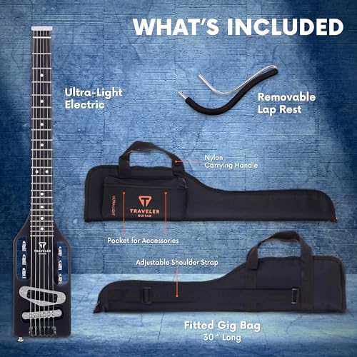 Traveler Guitar Ultra Light, akustisch elektrische Gitarre, Schwarz matt (ULE BKM)