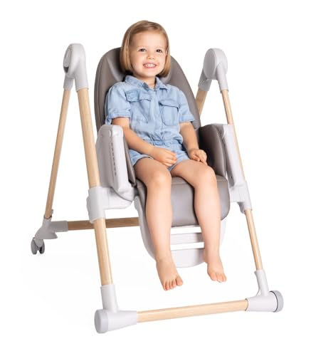 Chicco Polly Armonia, Kinderhochstuhl für Babys von der Geburt bis 40 kg, Hochstuhl mit verstellbarer Höhe und Fußstütze, Kompakt verstaubar, Modernes Design