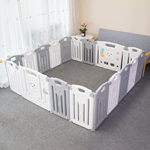 Gupamiga Laufstall Baby Laufgitter Baby 195 x 190 Sicherheits Aktivitätszentrum 18 Paneele PLP WL007 18