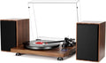 HiFi Plattenspieler Bluetooth USB, Schallplattenspieler mit Lautsprecher, dual Kompaktanlage Stereoanlage,einstellbarem Gegengewicht Magnetpatrone,RCA Ausgang