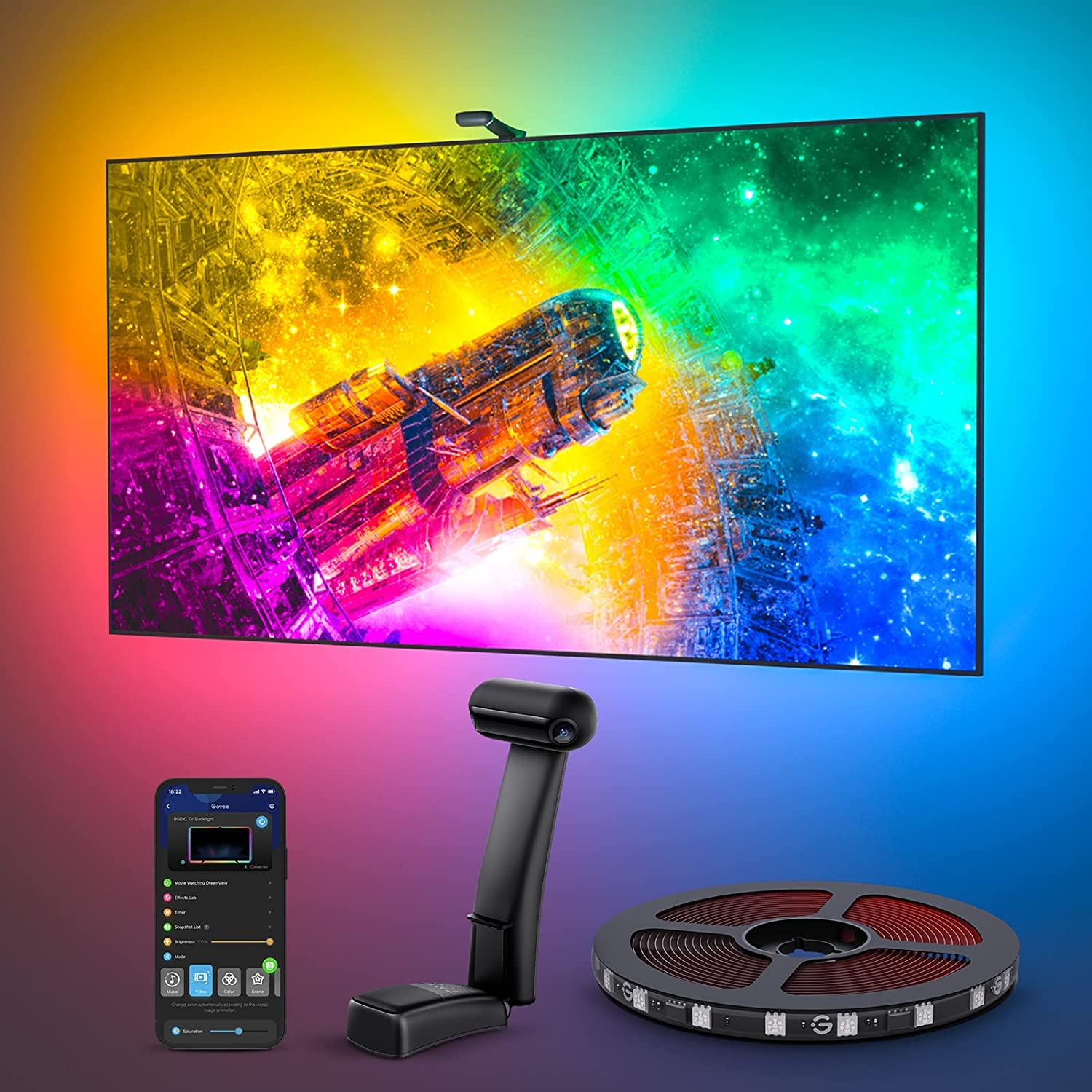 Govee Envisual TV-Hintergrundbeleuchtung T2 mit Kamera