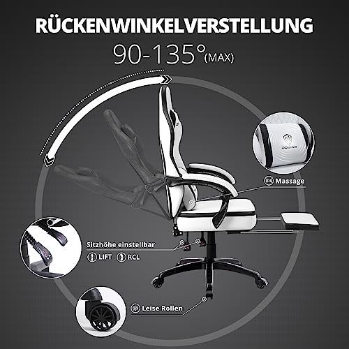 Dowinx Lendenwirbelstütze Ergonomischer Fußstütze Bürostuhl