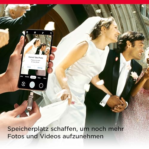 SanDisk Ultra Dual Drive Luxe USB Type C Laufwerk Smartphone Speicher 1 TB (Mobiler Speicher, USB 3.2 Gen 1, drehbares Design, 400 MB/s Lesen, USB Laufwerk, automatisches Backup)