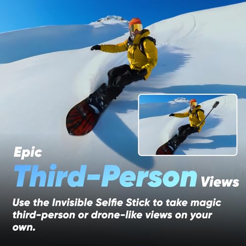 Insta360 X3 Vlog Bundle   wasserdichte 360° Actionkamera mit 1/2" Sensor, 5,7K 360°, 72MP 360° Fotos, Stabilisierung, 2,29" Touchscreen, Vibrationsfeedback, KI Bearbeitung, Live Streaming