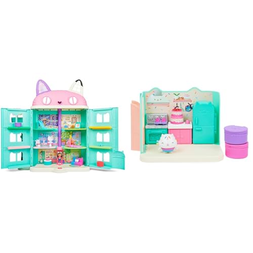 Gabby‘s Dollhouse, über 60cm großes Purrfect Puppenhaus mit 2 Spielzeugfiguren &amp; Gabby‘s Dollhouse