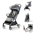 Urban Kanga Wallaby Reisebuggy Flugzeug Handgepäck Leichter und Kompakter Kinderwagen Buggy mit Liegefunktion (Grau Oxford Stoff)