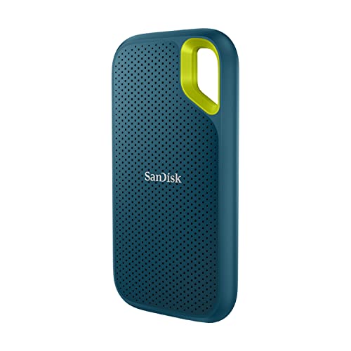 SanDisk Extreme Portable SSD 2 TB (tragbare NVMe SSD, USB C, bis zu 1.050 MB/s Lesegeschwindigkeit und 1.000 MB/s Schreibgeschwindigkeit, wasser  und staubbeständig) Monterey