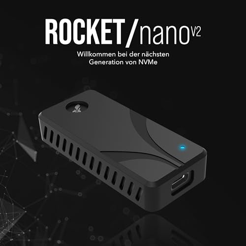 SABRENT Portable SSD 1TB, Festplatte extern NVMe, USB 3.2 Gen 2, 1500 MB/s Lesen, USB C Kabel enthalten, Externe M.2 SSD Aluminiumschale, schwarz (SB 1TB NAV2)