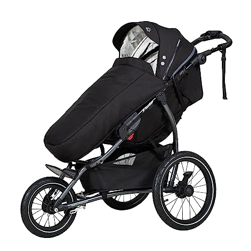X lander Buggy X RUN Kinderwagen Sportbuggy bis 25kg Sportwagen Buggy mit Luftreifen Kinderwagen Laufen Skaten Kinderbuggy Geländebuggy klappbar (Carbon black)