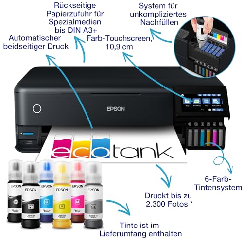 Epson EcoTank ET 8550 DIN A3  WLAN Tintentank Fotodrucker