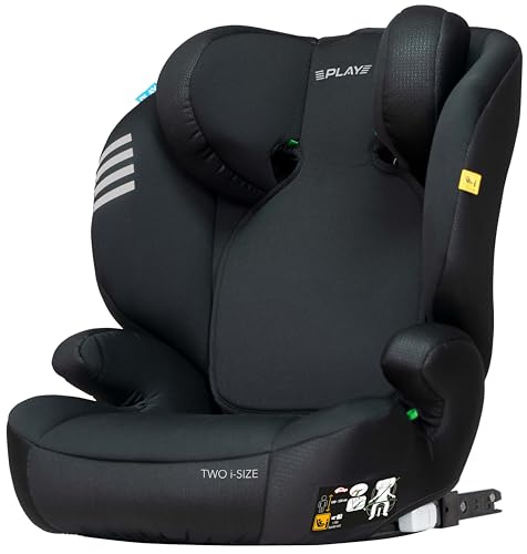 Play Autositz Two i size für Kinder von 100 bis 150 cm, schwarz (Black Wings)